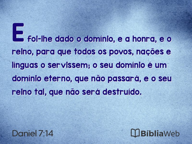 Daniel 7:14 em imagem para compartilhar