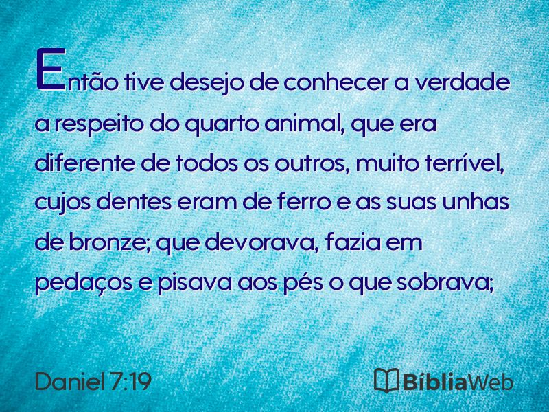 Daniel 7:19 em imagem para compartilhar