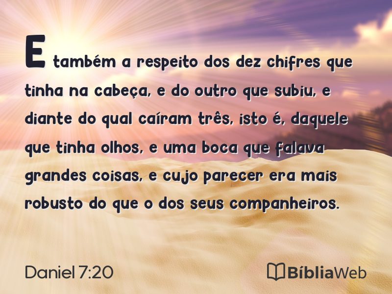 Daniel 7:20 em imagem para compartilhar
