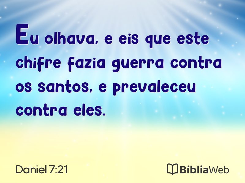 Daniel 7:21 em imagem para compartilhar