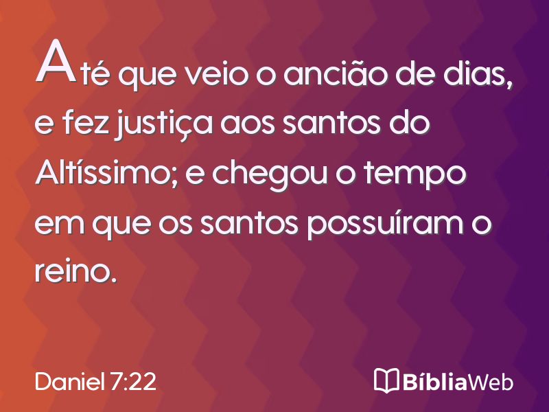 Daniel 7:22 em imagem para compartilhar