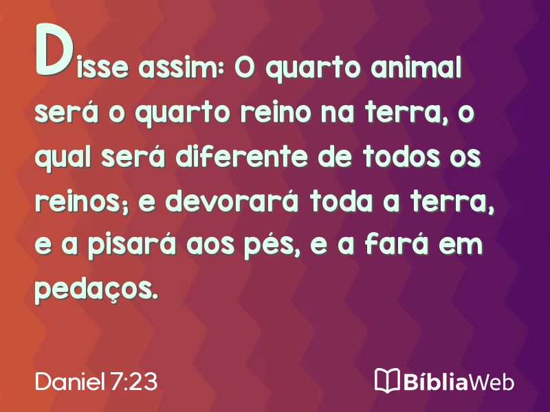 Daniel 7:23 em imagem para compartilhar