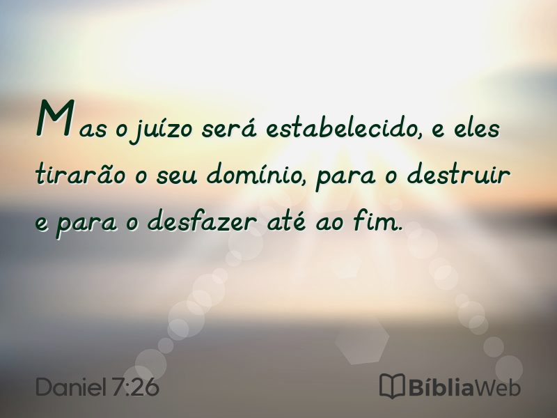 Daniel 7:26 em imagem para compartilhar
