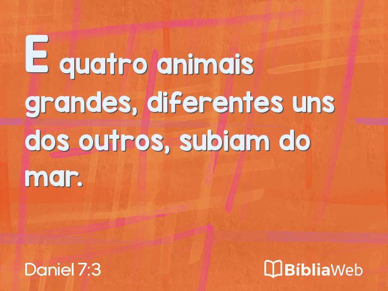 Daniel 7:3 em imagem para compartilhar