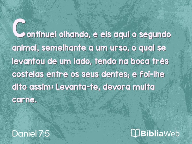 Daniel 7:5 em imagem para compartilhar