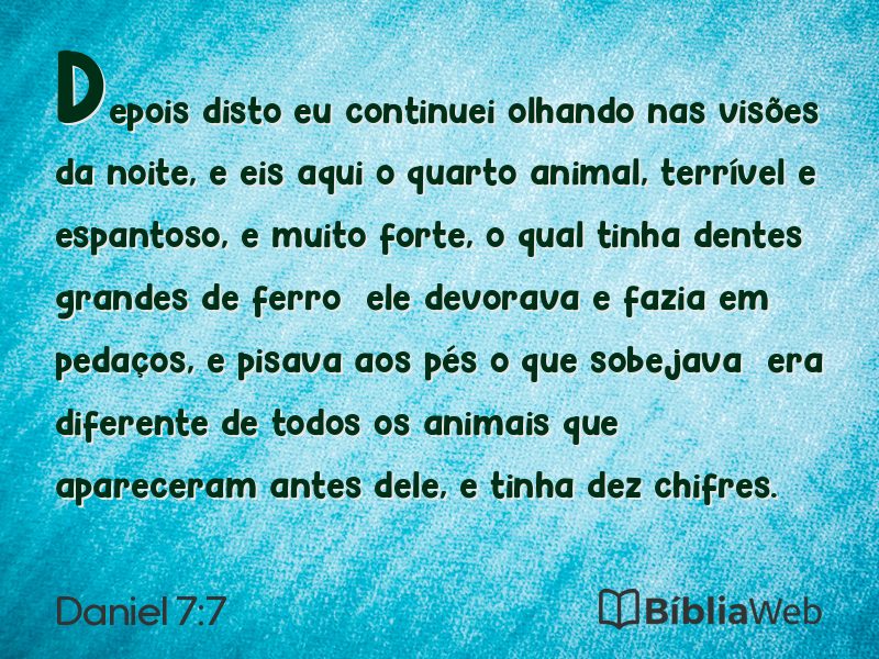 Daniel 7:7 em imagem para compartilhar