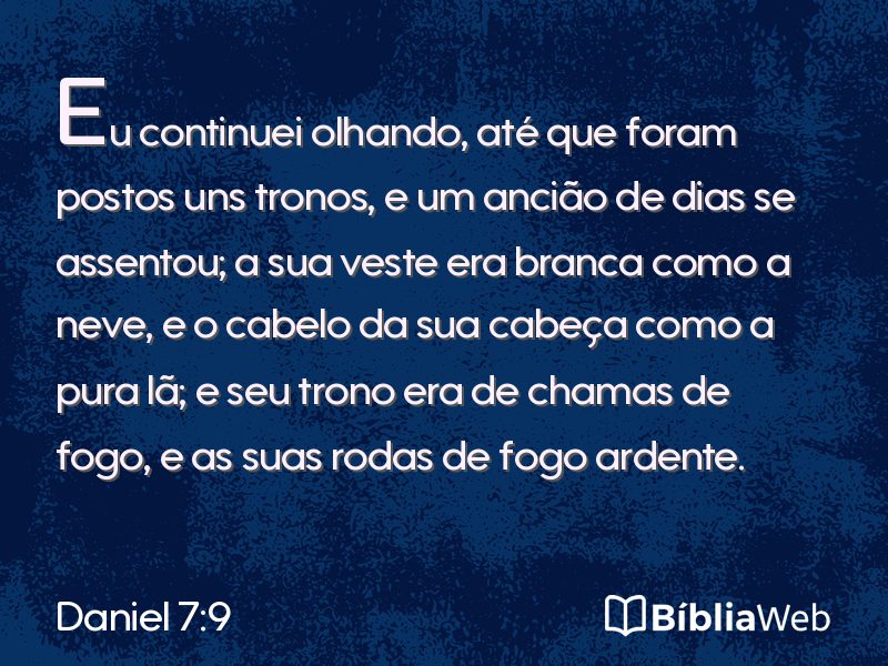 Daniel 7:9 em imagem para compartilhar