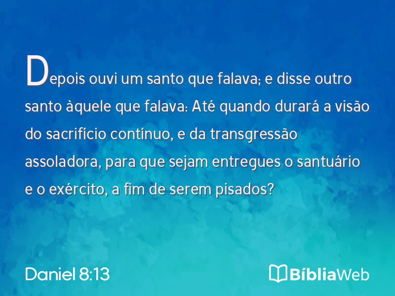Daniel 8:13 em imagem para compartilhar