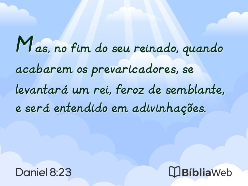 Daniel 8:23 em imagem para compartilhar