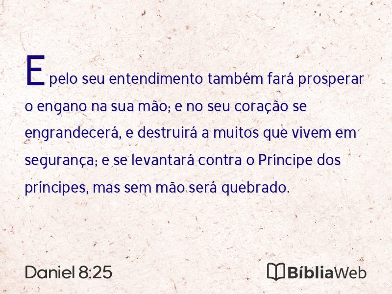 Daniel 8:25 em imagem para compartilhar