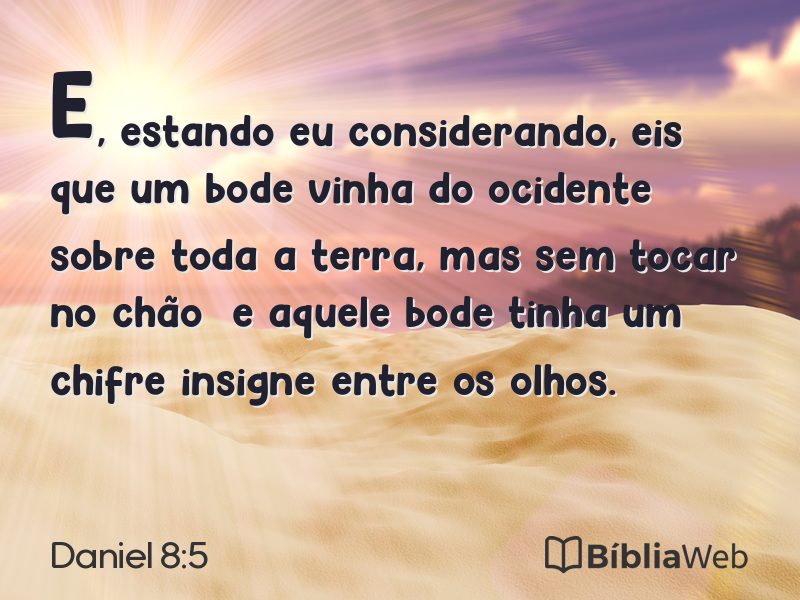 Daniel 8:5 em imagem para compartilhar