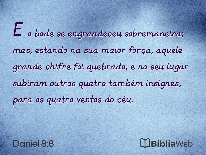 Daniel 8:8 em imagem para compartilhar
