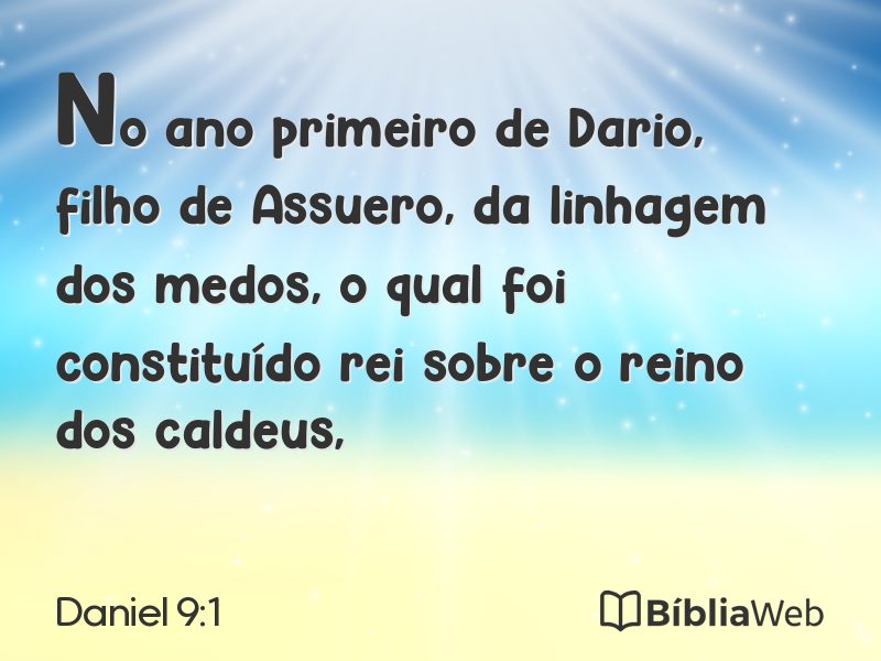 Daniel 9:1 em imagem para compartilhar