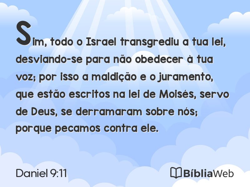 Daniel 9:11 em imagem para compartilhar