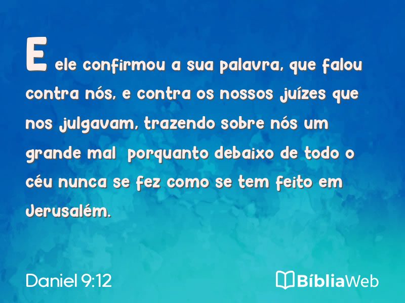 Daniel 9:12 em imagem para compartilhar