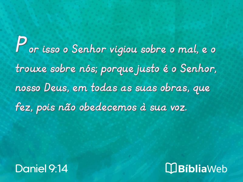 Daniel 9:14 em imagem para compartilhar