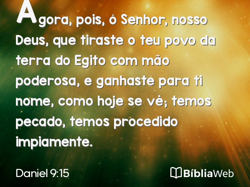 Daniel 9:15 em imagem para compartilhar