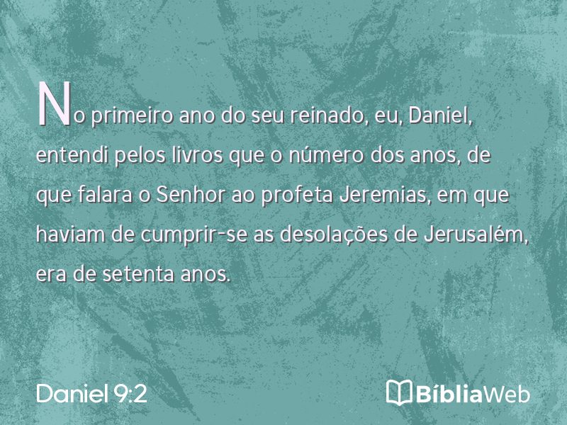 Daniel 9:2 em imagem para compartilhar