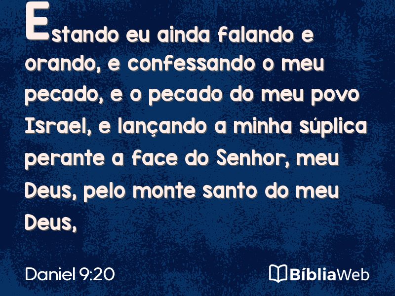 Daniel 9:20 em imagem para compartilhar