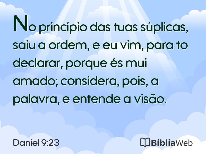 Daniel 9:23 em imagem para compartilhar
