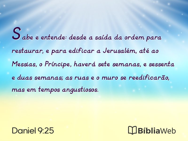 Daniel 9:25 em imagem para compartilhar