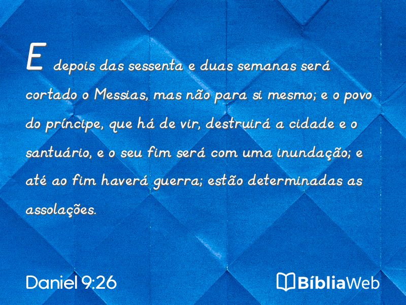 Daniel 9:26 em imagem para compartilhar