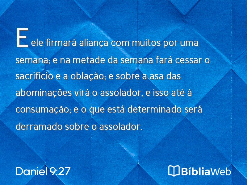 Daniel 9:27 em imagem para compartilhar