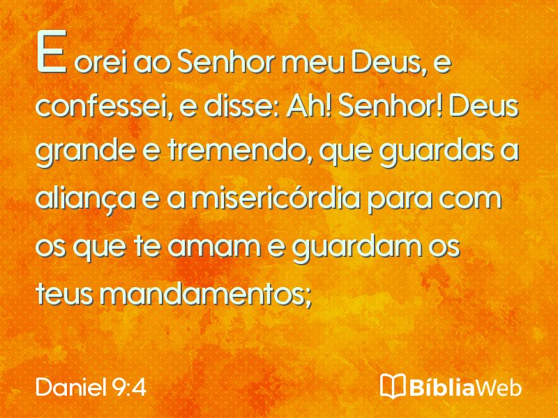 Daniel 9:4 em imagem para compartilhar