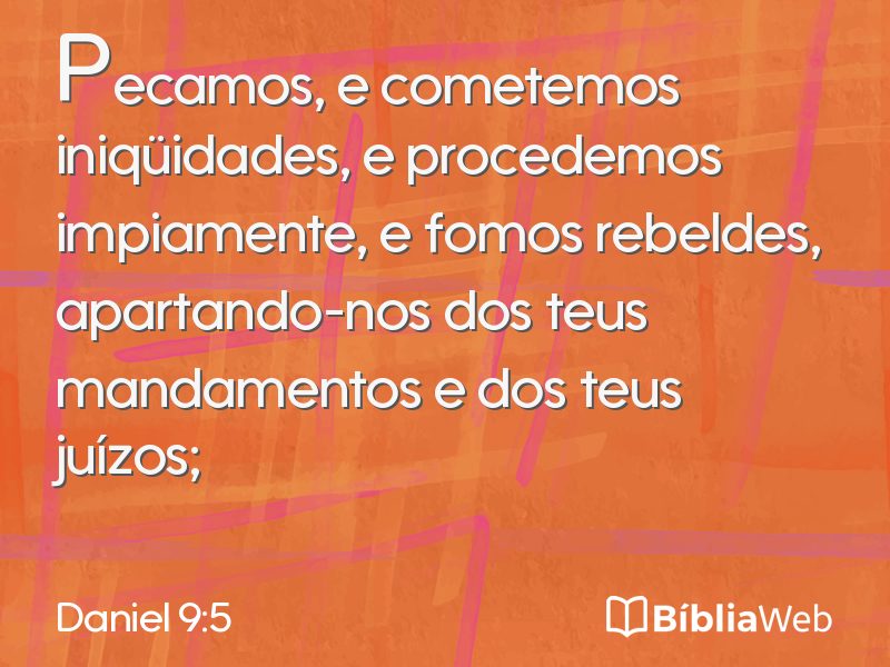 Daniel 9:5 em imagem para compartilhar
