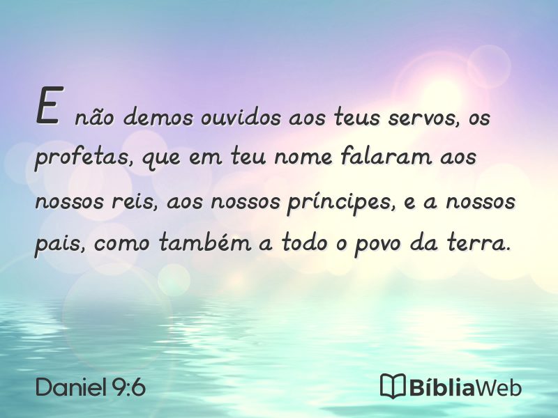 Daniel 9:6 em imagem para compartilhar
