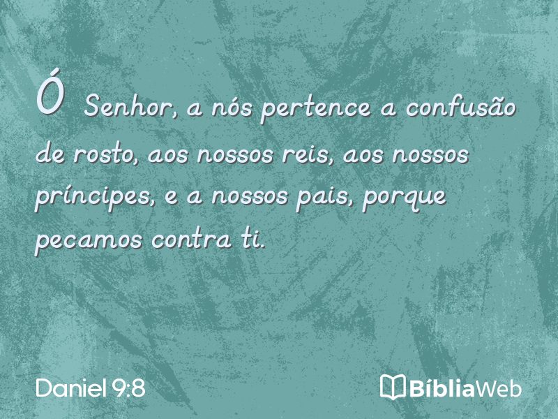 Daniel 9:8 em imagem para compartilhar