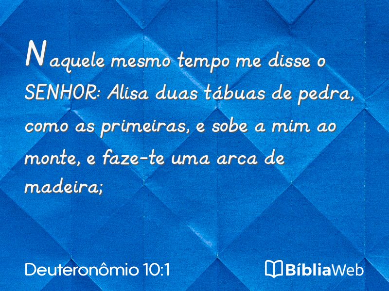 Deuteronômio 10:1 em imagem para compartilhar