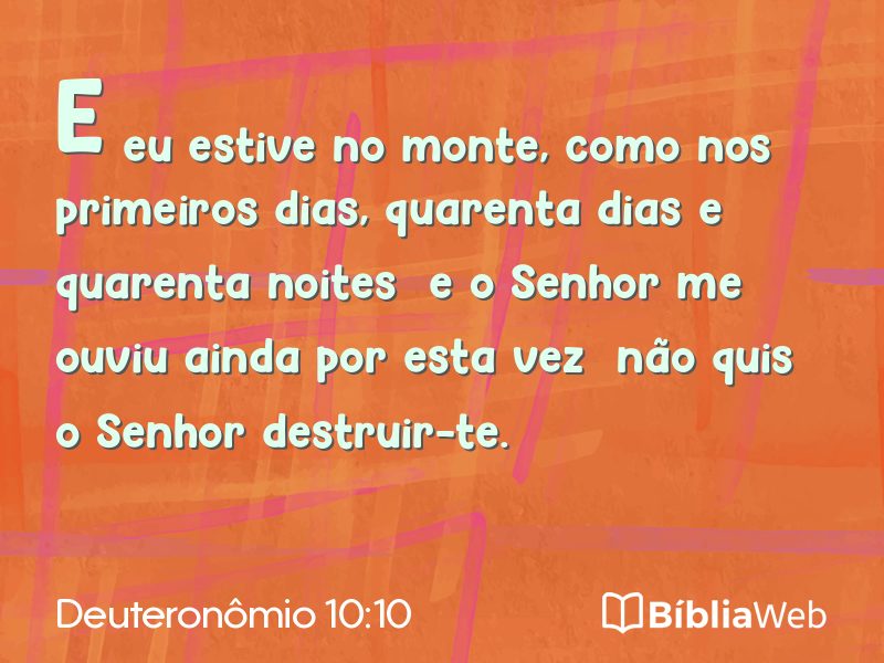 Deuteronômio 10:10 em imagem para compartilhar