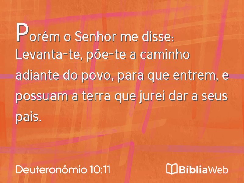 Deuteronômio 10:11 em imagem para compartilhar