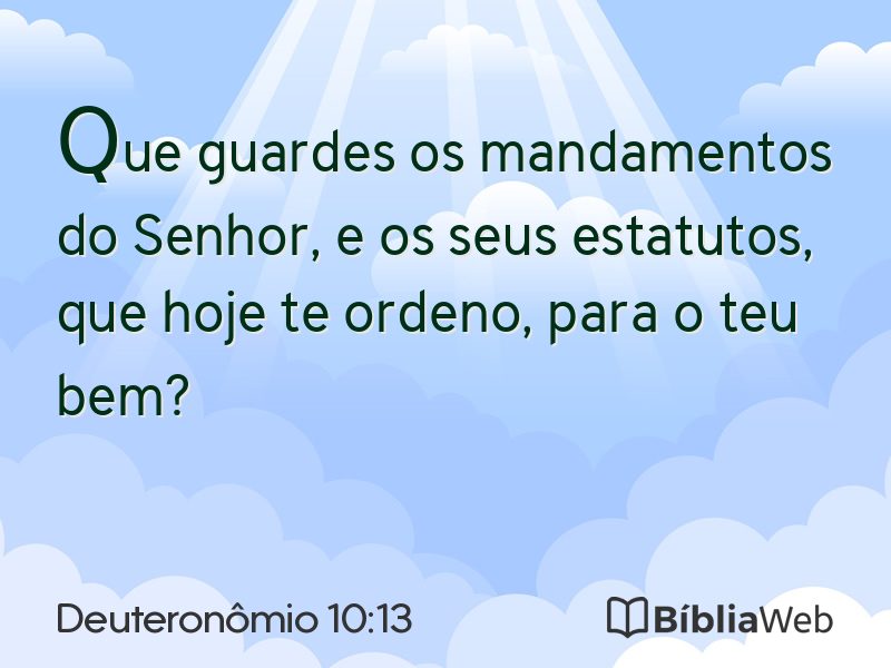 Deuteronômio 10:13 em imagem para compartilhar