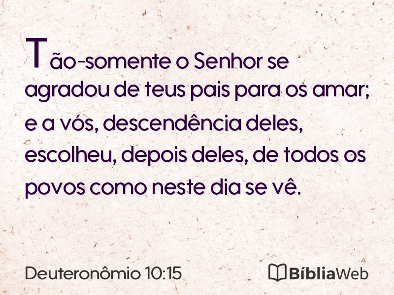 Deuteronômio 10:15 em imagem para compartilhar