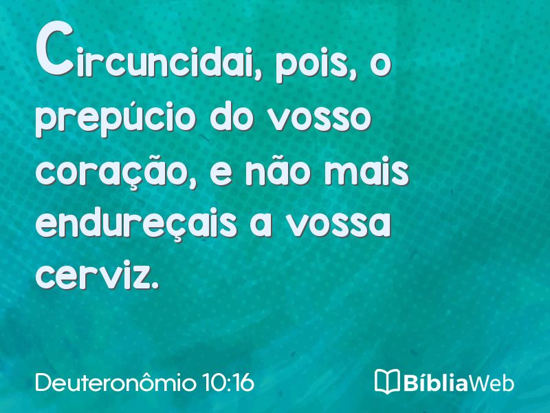 Deuteronômio 10:16 em imagem para compartilhar