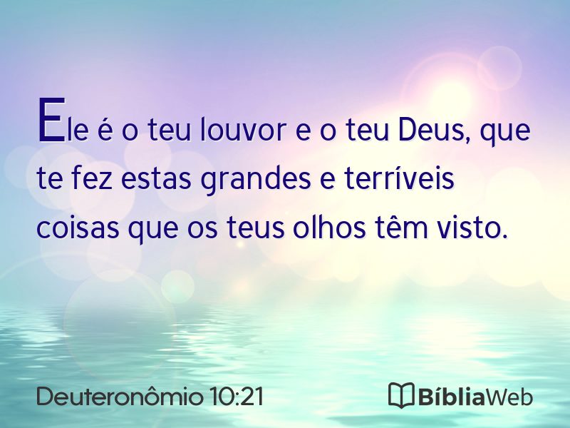 Deuteronômio 10:21 em imagem para compartilhar