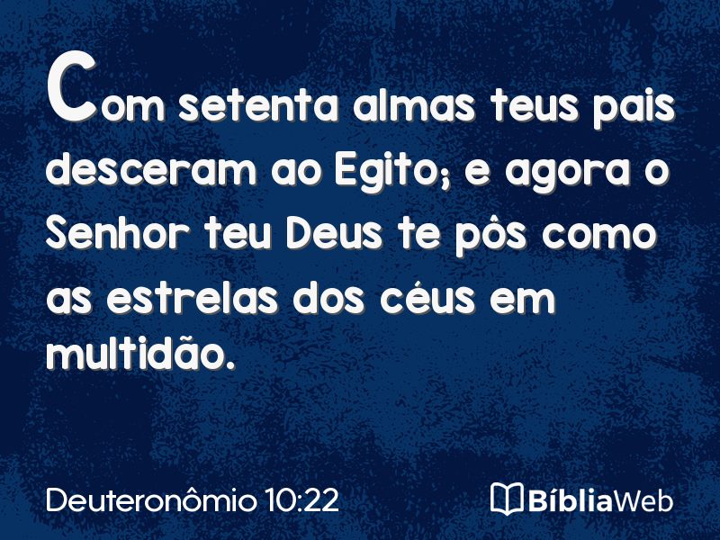 Deuteronômio 10:22 em imagem para compartilhar