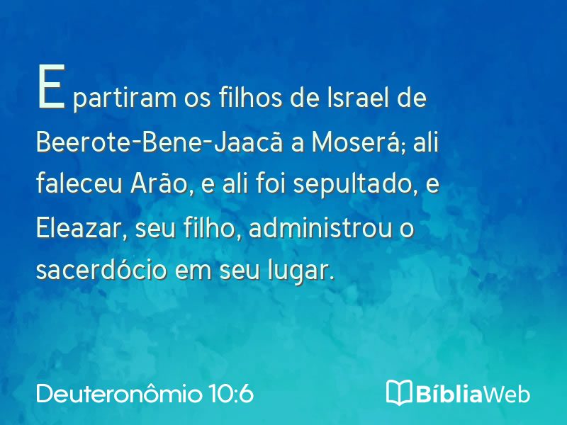 Deuteronômio 10:6 em imagem para compartilhar