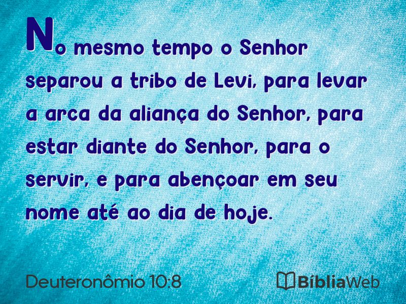 Deuteronômio 10:8 em imagem para compartilhar