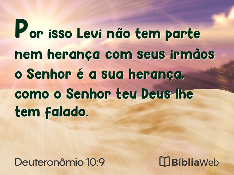 Deuteronômio 10:9 em imagem para compartilhar