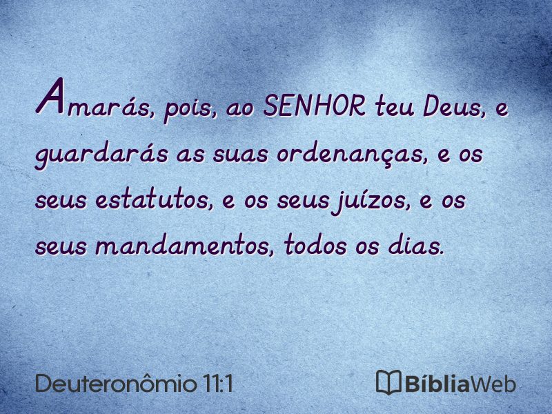 Deuteronômio 11:1 em imagem para compartilhar