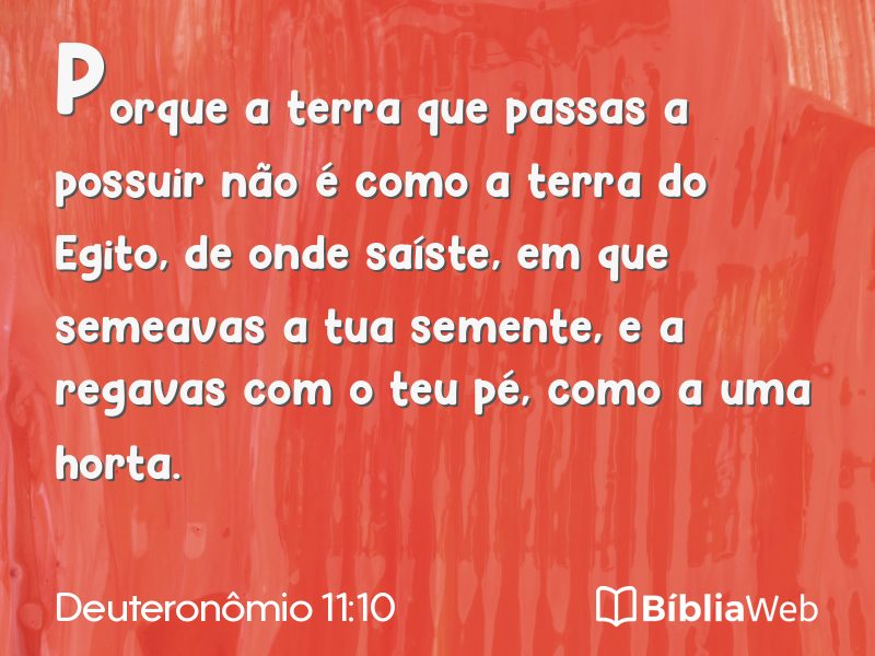 Deuteronômio 11:10 em imagem para compartilhar