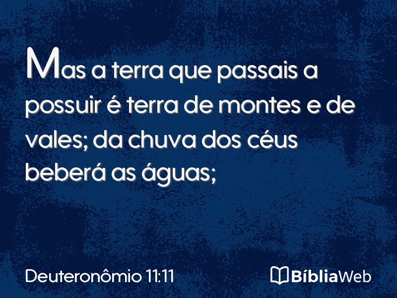 Deuteronômio 11:11 em imagem para compartilhar