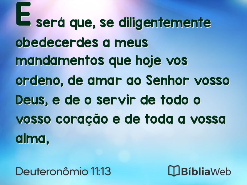 Deuteronômio 11:13 em imagem para compartilhar