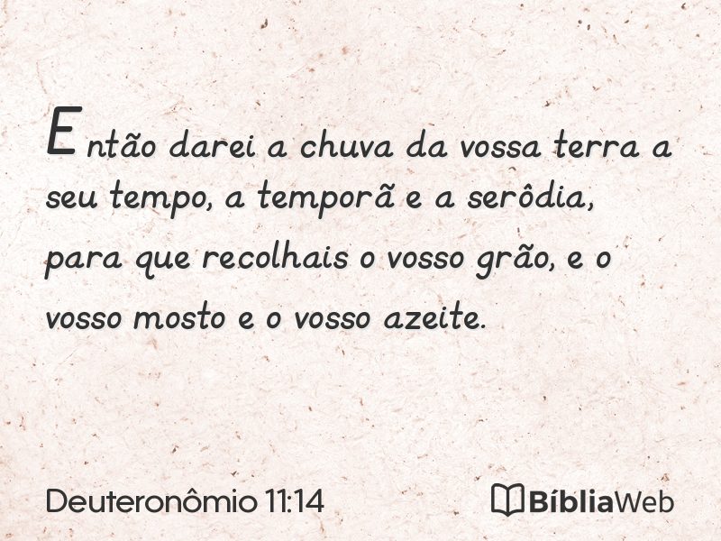 Deuteronômio 11:14 em imagem para compartilhar