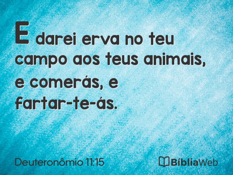Deuteronômio 11:15 em imagem para compartilhar