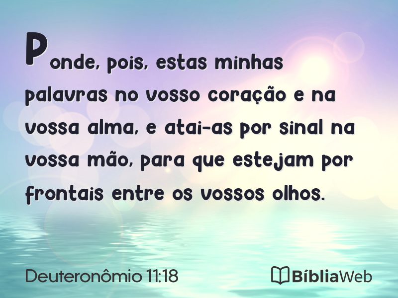 Deuteronômio 11:18 em imagem para compartilhar