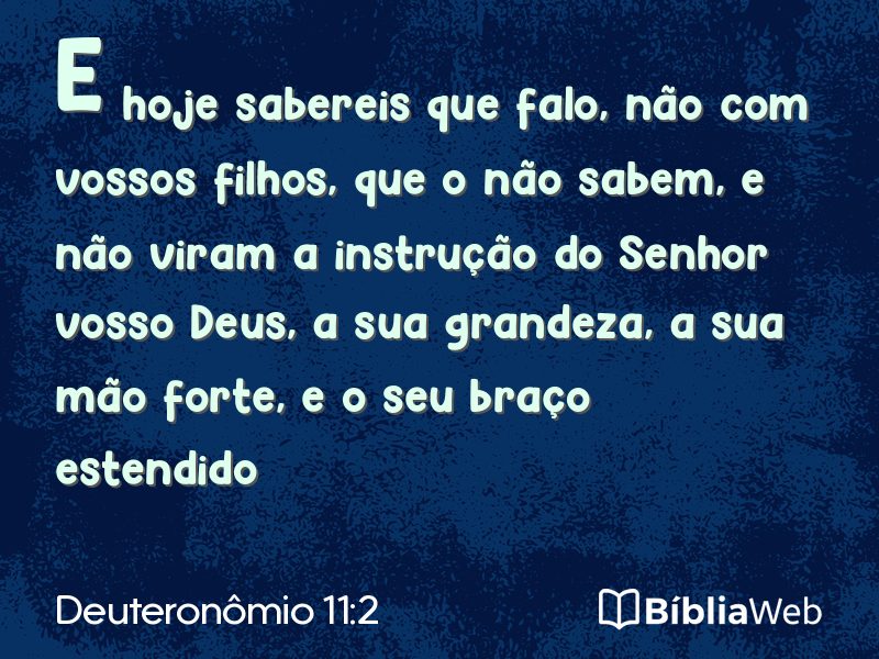 Deuteronômio 11:2 em imagem para compartilhar